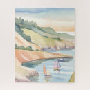 Search for sailing puzzles Watercolor