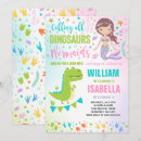 Search for boy girl twin birthday invitations Dinosaur
