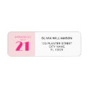 Search for 21st birthday return address labels Twenty one
