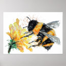 Search for unique bee posters Watercolor