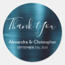 Search for blue thank you wedding stickers Modern
