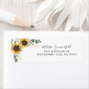 Search for sunflower return address labels greenery