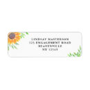 Search for sunflower address labels weddings Watercolor floral