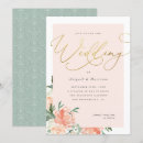 Search for peach and gold wedding invitations Blush pink