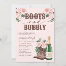 Search for boots and bubbly bridal shower invitations Floral