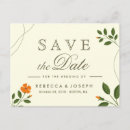 Search for summer save the date postcards Leaves