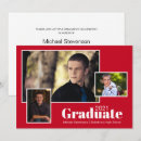 Search for red and white graduation invitations Modern