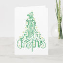 Search for typographic christmas cards Green