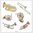 Search for brass instruments stickers French horn