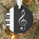 Search for treble clef christmas tree decorations Piano