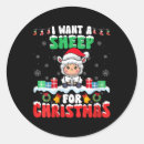 Search for sheep lover stickers Santa claus