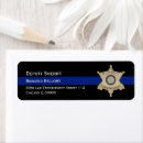 Search for law enforcement return address labels Thin blue line