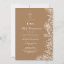 Search for white floral first communion invitations Elegant
