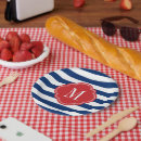 Search for blue and white striped plates Pattern