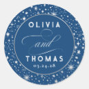 Search for silver foil wedding stickers Navy blue