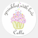 Search for sprinkled cupcake stickers Baby shower