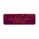 Search for faux gold foil confetti return address labels Glitter
