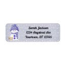 Search for snowman return address labels Blue