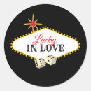 Search for las vegas wedding stickers Lucky in love