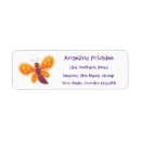 Search for butterfly illustration return address labels Cute