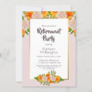 Search for orange retirement party invitations Botanical