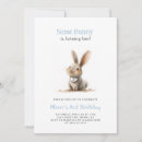 Search for easter bunny birthday invitations Blue