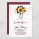 Search for sunflower mason jar bridal shower invitations Floral