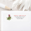 Search for mistletoe return address labels Floral