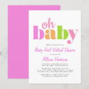 Search for bright baby shower invitations Typography