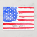 Search for red white blue stripes postcards Stars