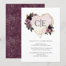 Search for crystal wedding invitations Purple