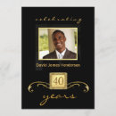 Search for formal 40th birthday invitations Gold
