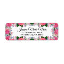 Search for peach flowers return address labels Girly