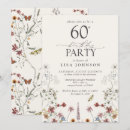 Search for garden 60th birthday invitations Wildflower