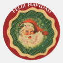 Search for feliz navidad round stickers Red