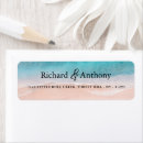 Search for palm tree wedding return address labels Caribbean
