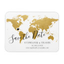 Search for destination save the date magnets Gold