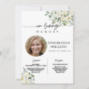 Search for white rose funeral invitations In loving memory