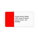 Search for red apple return address labels Simple