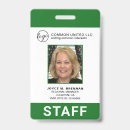 Search for green id badges Employee