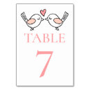 Search for love bird wedding table cards Pink