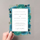 Search for teal rose wedding invitations Modern