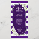 Search for purple and silver menus Elegant