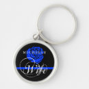 Search for support the police key rings Thin blue line