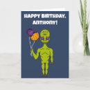 Search for space alien cards Little green men