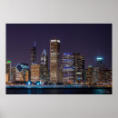 Search for chicago skyline posters Night