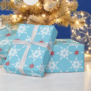 Search for blue snowflake wrapping paper Winter