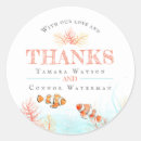 Search for fish wedding stickers Coral