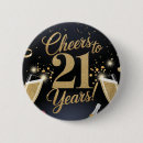 Search for 21st birthday badges Gold