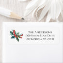 Search for holly berries return address labels Festive